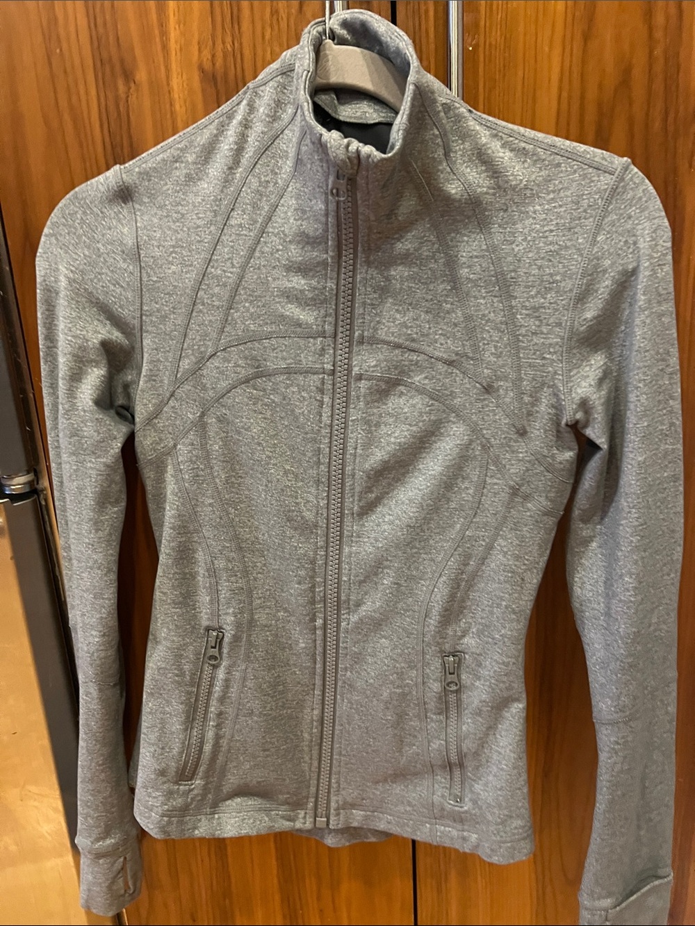 Lululemon athletica Heather Gray Full-Zip Performance Jacket, Like New, Sz 4